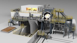 Horizontal Continuous Type vacuum induction melting furnace VIM